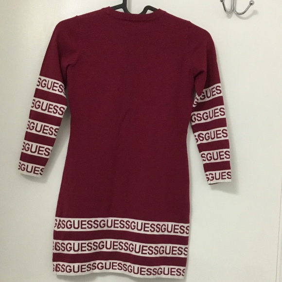 Burgundy Red Guess Dress, size 8 - Picture 2 of 2